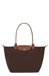 Longchamp Large Le Pliage Tote In Brown