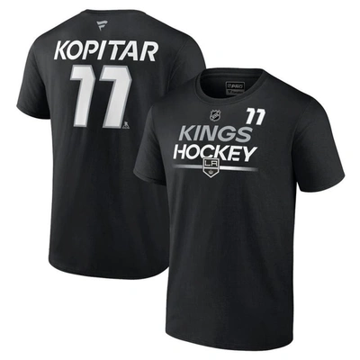 Fanatics Branded Anze Kopitar Black Los Angeles Kings Authentic Pro Prime Name & Number T-shirt