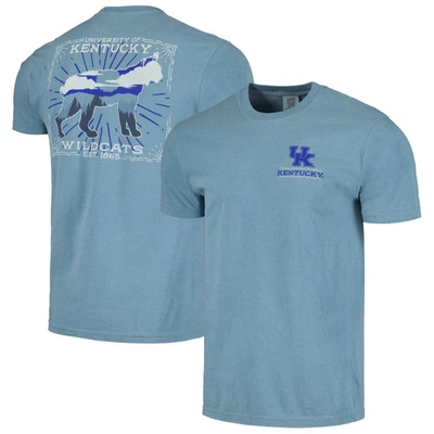 Image One Light Blue Kentucky Wildcats State Scenery Comfort Colors T-shirt