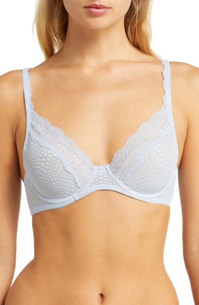 Natori Beyond Underwire Contour Bra In Blue/cafe