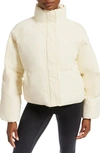 Bandier Crop Puffer Jacket In Canvas