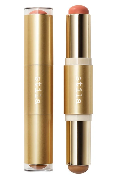 Stila Blush & Bronze Hydro-blur Cheek Duo Stick In Apricot And Golden