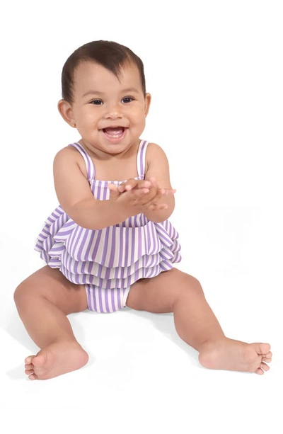 Habitual Babies' Kids' Fem Fem Stripe Two-piece Swimsuit In Purple