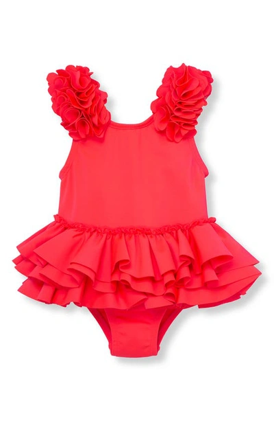 Habitual Babies' Tiered Tulle Cover-up Dress In Pink