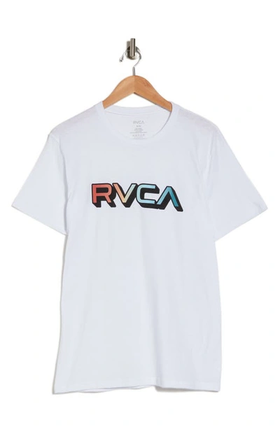 Rvca Gradient Short Sleeve T-shirt In White