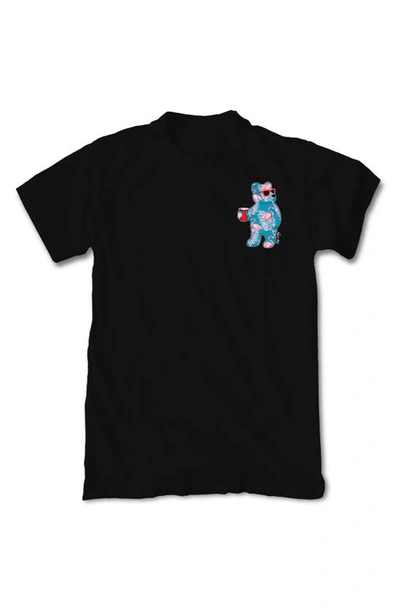 Riot Society Flamingo Bear Cotton Graphic T-shirt In Black