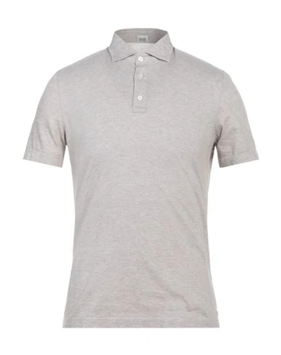 Alessandro Gherardi Man Polo Shirt Beige Size M Cotton In Gray