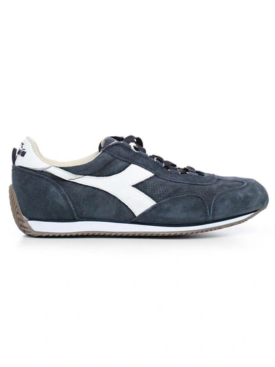 Diadora Logo Detailed Laced-up Sneakers In Blue