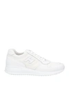 Hogan Man Sneakers White Size 11.5 Leather, Textile Fibers
