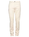 Panama Man Pants Beige Size 34 Cotton, Elastane