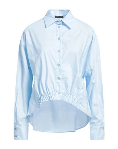Cristinaeffe Woman Shirt Sky Blue Size M Cotton