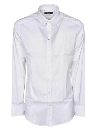 Dolce & Gabbana Stretch Shirt In Bianco