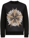 Neil Barrett Star-print Neoprene Sweatshirt In Black