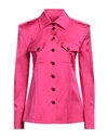 Bcbgmaxazria Woman Blazer Fuchsia Size 4 Viscose, Virgin Wool, Elastane In Pink