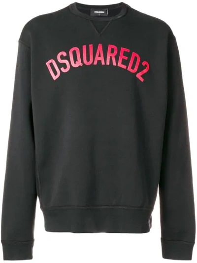 Dsquared2 Sweatshirt Mit Logo-print In Black
