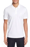 Hugo Boss 'pallas' Regular Fit Logo Embroidered Polo Shirt In White