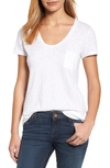 Caslon U-neck T-shirt In White