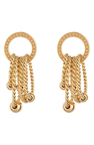 Ettika Jingle Dangle Hoop Drop Earrings In Gold