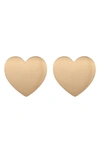 Ettika Heart Stud Earrings In Gold