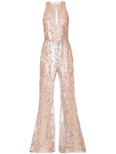 Zuhair Murad Sequinned Jumpsuit In Pink