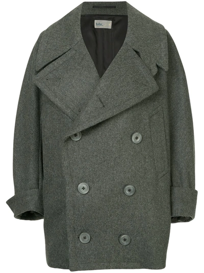 Kolor Double Breasted Coat In Grey