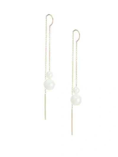Ippolita Nova 18k Yellow Gold & White Pearl Drop Thread Earrings