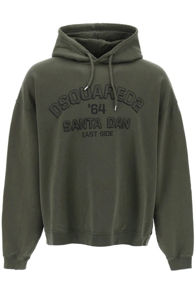 Dsquared2 Hoodie With Logo Print In Green