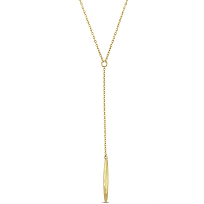Mimi & Max Lariat Necklace With Chain In 14k Yellow Gold - 16+2 In