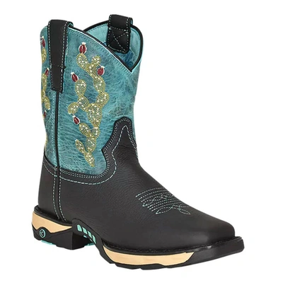 Corral Ladies Hydro Resist Work Western Boots In Black/turquoise In Multi