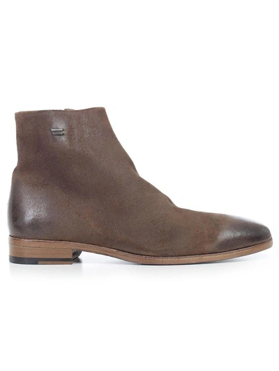 The Last Conspiracy Zipped Detail Ankle Boots In Tobacco