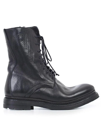 The Last Conspiracy Zipped Detail Lace-up Boots In Black