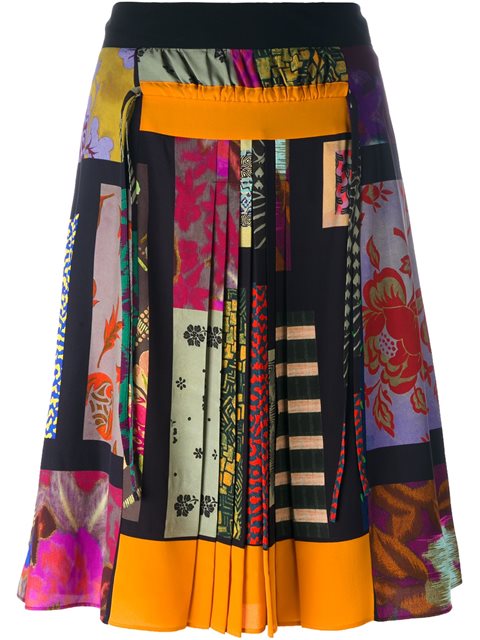 Etro Mixed Print Skirt | ModeSens