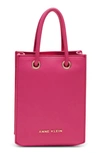 Anne Klein Mini Tube North/south Crossbody Bag In Flash Pink