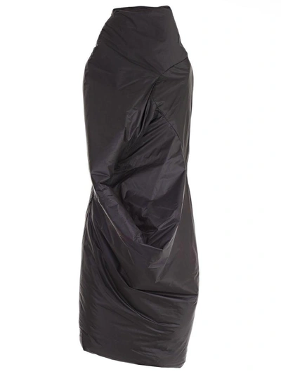 Rick Owens Sleeping Bag Dress In Black