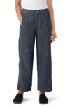 Eileen Fisher Hemp & Organic Cotton Ankle Wide Leg Pants In Grey