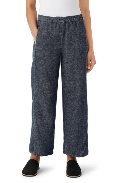 Eileen Fisher Wide Ankle Pant In Denim In Denim
