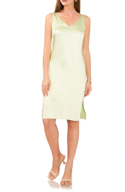 Vince Camuto Hammered Satin Slipdress In Foam Green