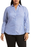 Jones New York Stripe Easy Care Shirt In Blue/ White