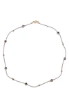 Isshi Desnuda Pearl Station Necklace In Rock