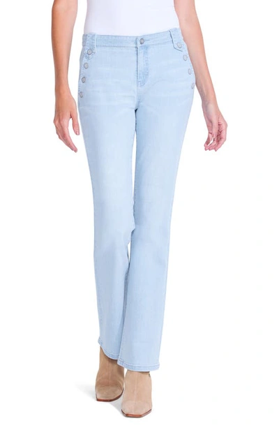 Nic + Zoe Sailor High Waist Bootcut Jeans In Air