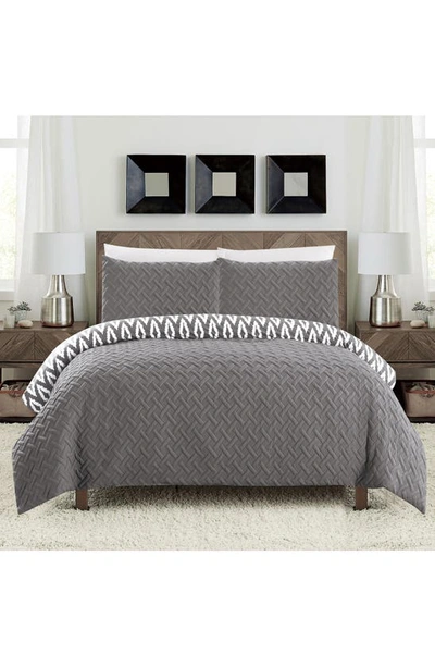 Chic Maritoni Reversible Comforter Set In Gray