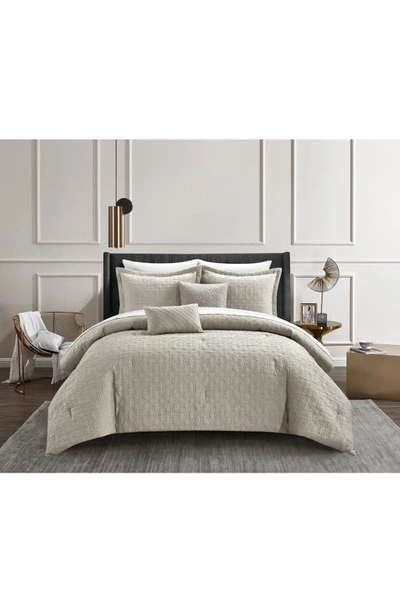 Chic Axel 5-piece Down Alternative Comforter Set In Taupe