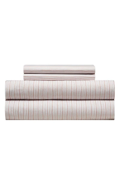 Chic Carter Stripe 4-piece Sheet Set In Pink