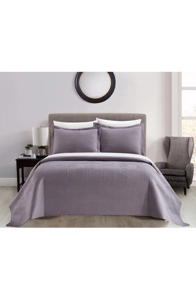 Chic Felicia 3-piece Quilt Set In Purple