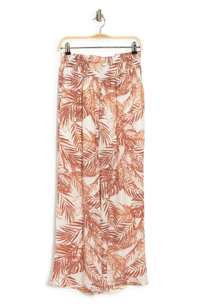 Nanette Lepore Smocked Wide Leg Pants In Gingerbread Print