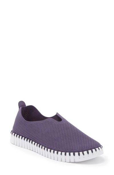 Ilse Jacobsen Tulipu Perforated Platform Sneaker In Navy