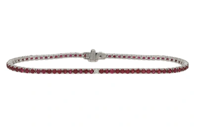 Diana M. 3.48 Carat Ruby And Diamond Bracelet In White