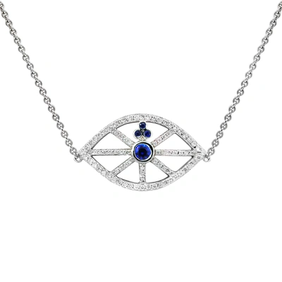 Diana M. 1.00 Carat Sappire And Diamond Bracelet In White