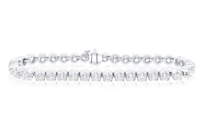 Diana M. 7.20 Carat Diamond Tennis Bracelet In White