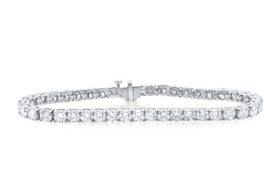 Diana M. 5.00 Carat Diamond Tennis Bracelet In White